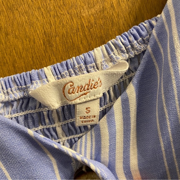 Blue and White, Striped Jumpsuit - Picture 3 of 3